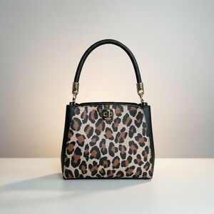 Kate Spade Leopard Print Satchel Crossbody Top Handle NWT